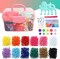Mermaid Bracelet Making Kit for Girls Ages 6-12, 1200+ Fabric Loom Bands in 12 Rainbow Colors, DIY Craft Set with Mermaid Loom Tool, Storage Box, Friendship Bracelet & Jewelry Making Kit
